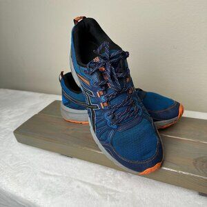 ASICS Gel Venture 7 Blue Orange Trail Running Shoes Men’s 10
